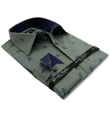 Gentile Bellini Camisa Floral Hombre Slim Fit - 3099 - Verde