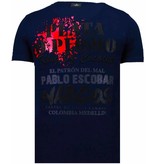 Local Fanatic Camisetas - Pablo Escobar Narcos Rhinestone Camisetas Personalizadas - Negro