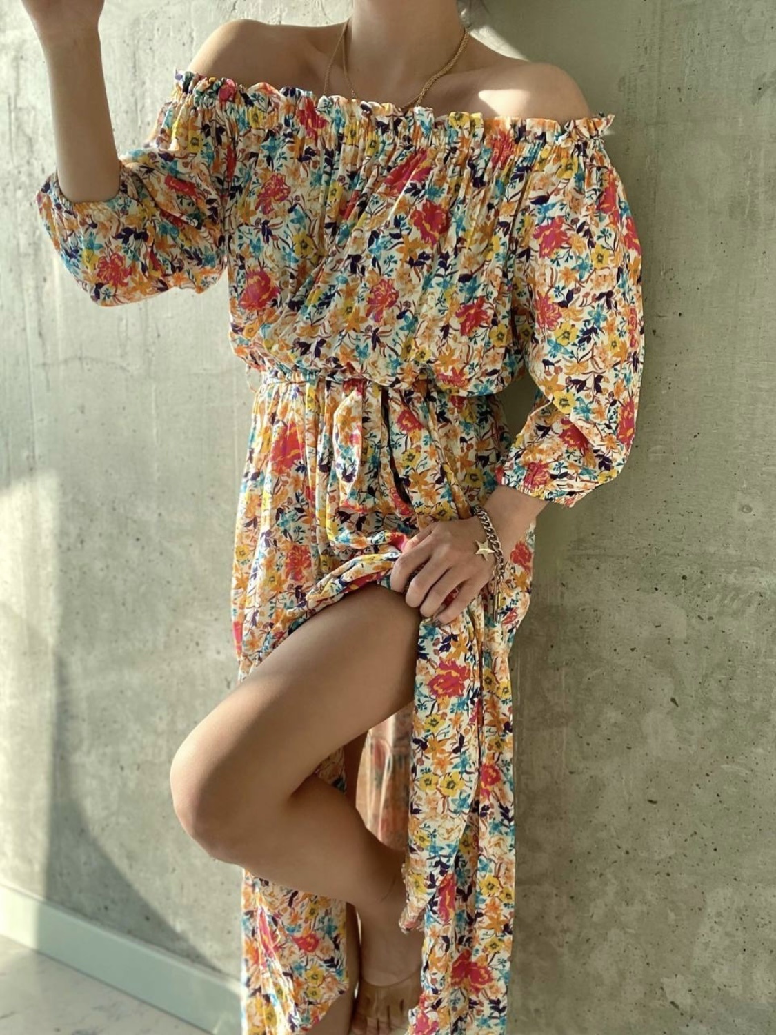 Vestido de flores reales sale