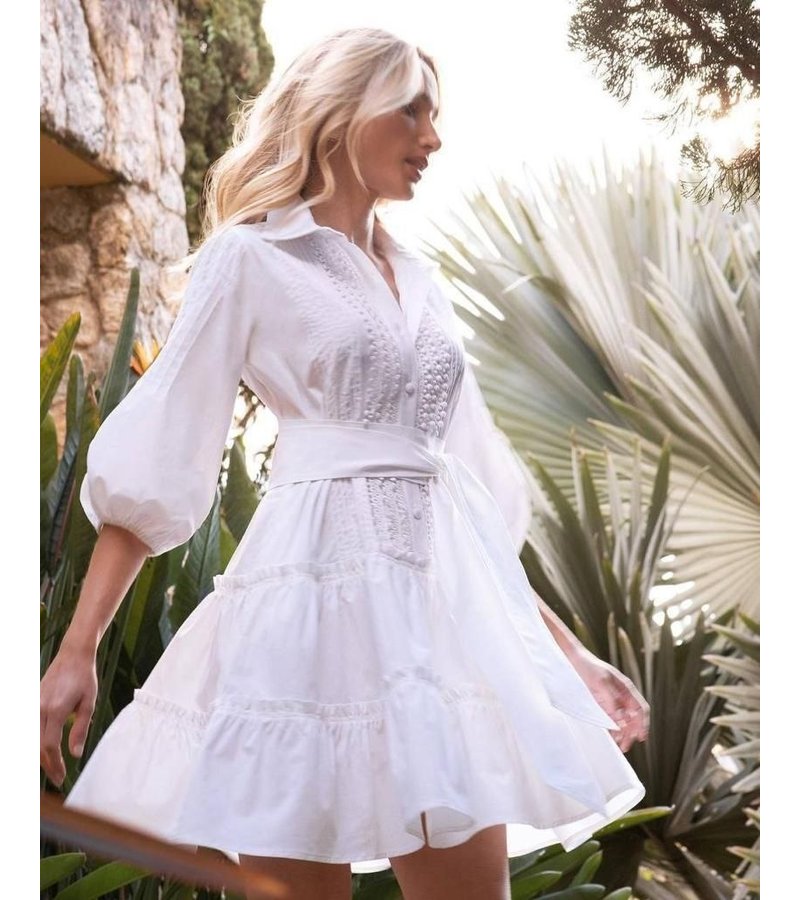 Msn-Collection Vestido de lujo en blanco - 2240 - Blanco