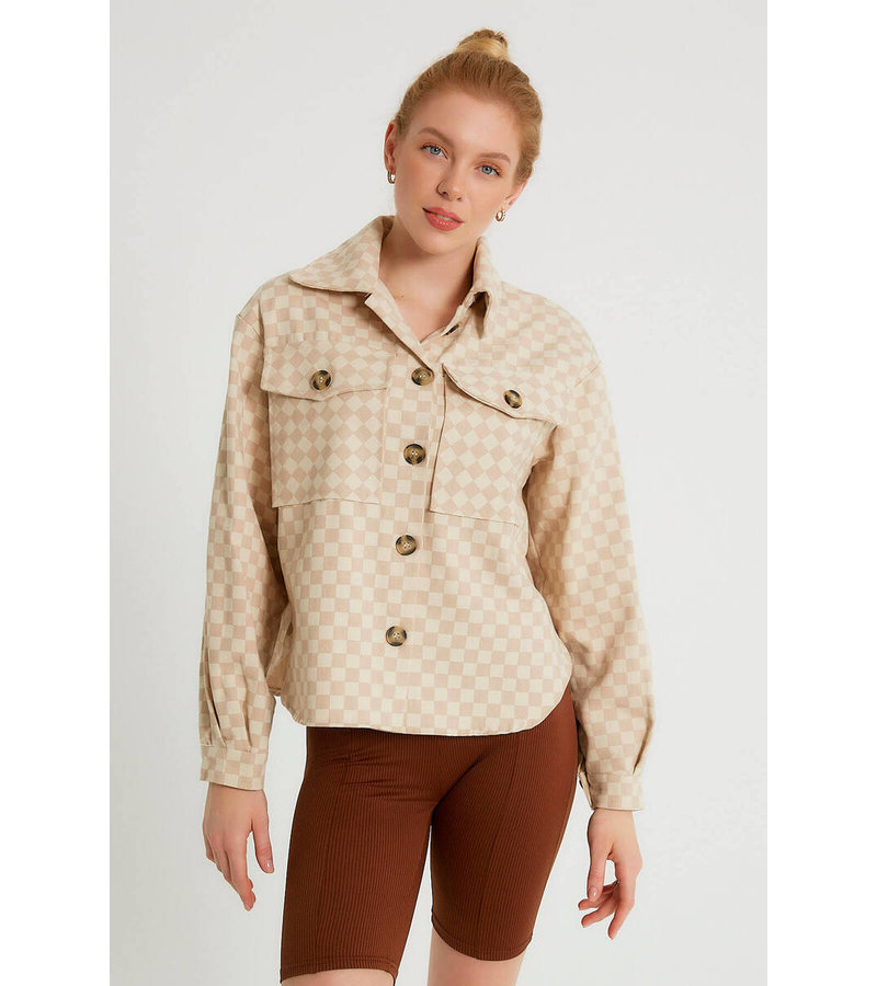 Robin-Collection Camisa Oversize Mujer - M34584 - Beige