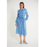 Robin-Collection Vestido Largo Mujer Blank - M34769 - Azul