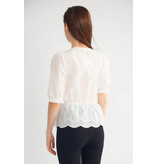 Robin-Collection Camisa con bordado de mujer - M34867 - Blanco