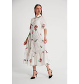 Robin-Collection Vestido Mujer Estampado - M34879 - Blanco