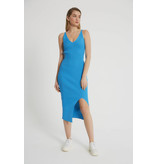 Robin-Collection Vestido Mujer Canalé Elástico - T93513 - Azul