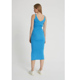 Robin-Collection Vestido Mujer Canalé Elástico - T93513 - Azul