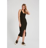 Robin-Collection Vestido Mujer Canalé Elástico - T93513 - Negro