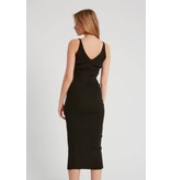 Robin-Collection Vestido Mujer Canalé Elástico - T93513 - Negro