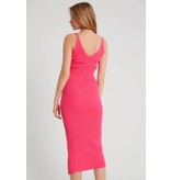 Robin-Collection Vestido Mujer Canalé Elástico - T93513 - Rosa