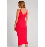 Robin-Collection Vestido Mujer Canalé Elástico - T93513 - Rojo