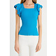 Top Elástico Rib Mujer - T93547 - Azul