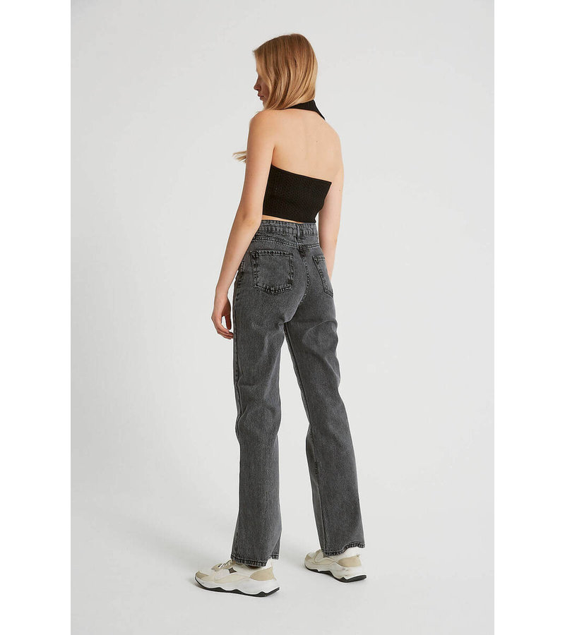 Robin-Collection Jeans Basic High Waist - D83578 - Negro