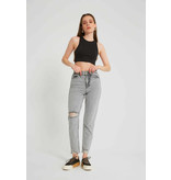 Robin-Collection Jeans Rotos Cintura Alta - D83615 - Gris