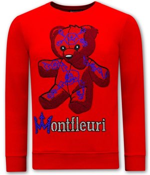 Tony Backer Sueter de hombre Teddy Bear - 3617 - Rojo