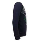 Tony Backer Sweater Hombre Eagle Head - 3645 - Azul