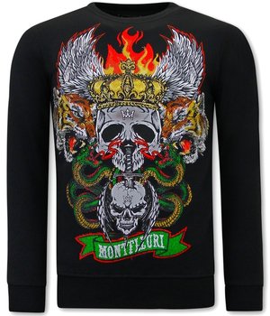 Tony Backer Sudaderas De Marca Skull Head - 3662 - Negro