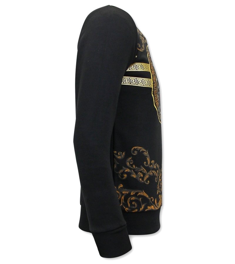 Tony Backer Sweater Hombre Snake Skull - 3674 - Negro