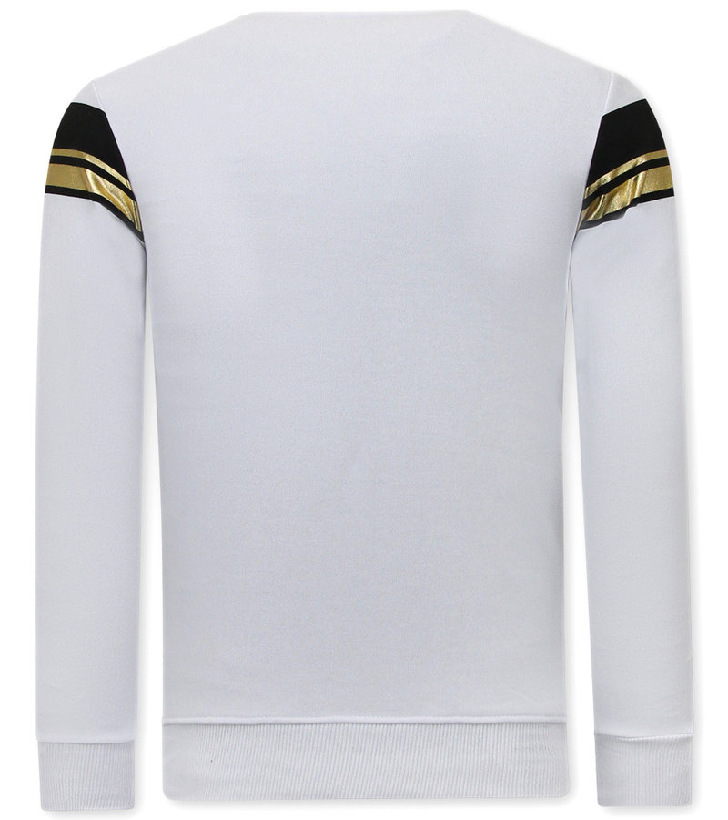 Tony Backer Sudaderas Rebajas Leeuw Strass - 3767 - Blanco