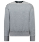 Y-TWO Basic Oversize Fit Sweaters De Hombre - F2589 - Gris