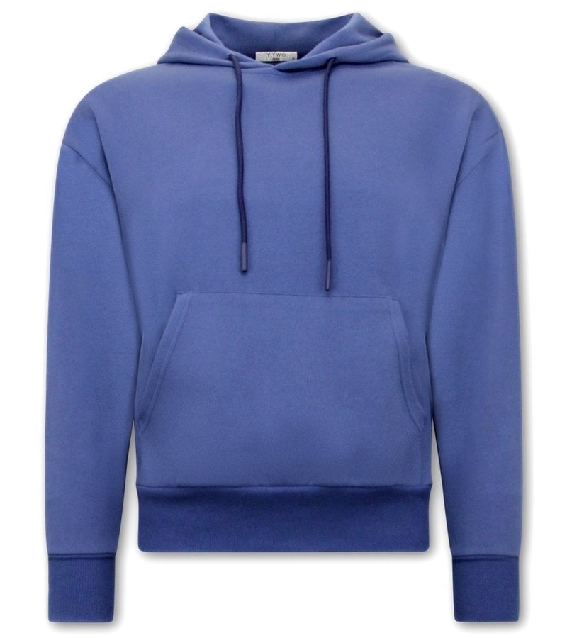 Y-TWO Sudadera Con Capucha Basic Oversize Fit - F2590 - Azul