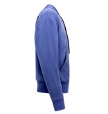 Y-TWO Sudadera Con Capucha Basic Oversize Fit - F2590 - Azul
