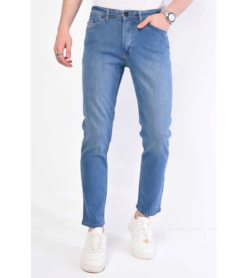 True Rise Jeans För Män Regular Fit - DP22-NW - Azul