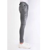 Local Fanatic Jeans Salpicaduras Pintura Slim Fit - 1064 - Gris