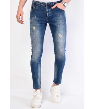 Local Fanatic Salpicadura Pintura Denim Jeans Slim Fit - 1068 - Azul