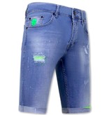 Local Fanatic Skinny Pantalones Vaqueros Cortos Hombre -1027-SH - Azul