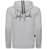 LF Amsterdam Sudaderas Deportivas Double Line Signed - Blanco / Negro