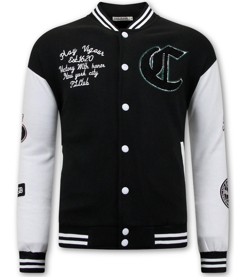 Enos Béisbol Chaqueta Corta - 7792 - Negro