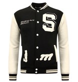 Enos College Jacket Hombres Vintage - 7798 - Negro