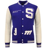 Enos College Jacket Hombres Vintage - 7798 - Azul