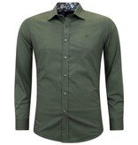 Gentile Bellini Camisas Italianas Hombre Slim Fit - 3039NW - Verde