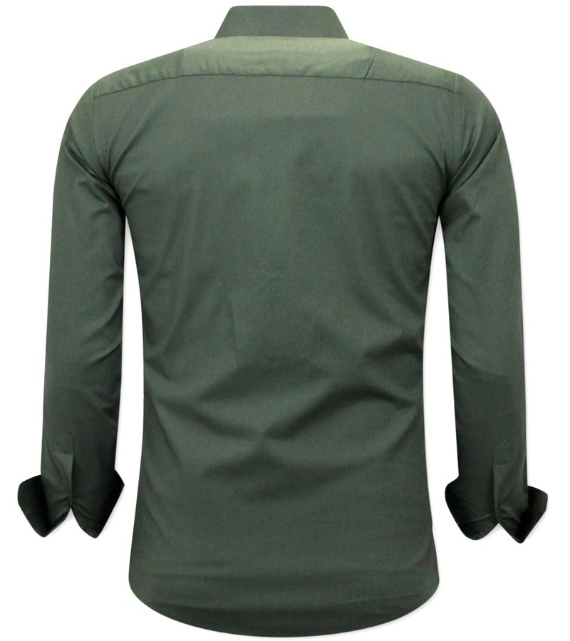 Gentile Bellini Camisas Italianas Hombre Slim Fit - 3039NW - Verde