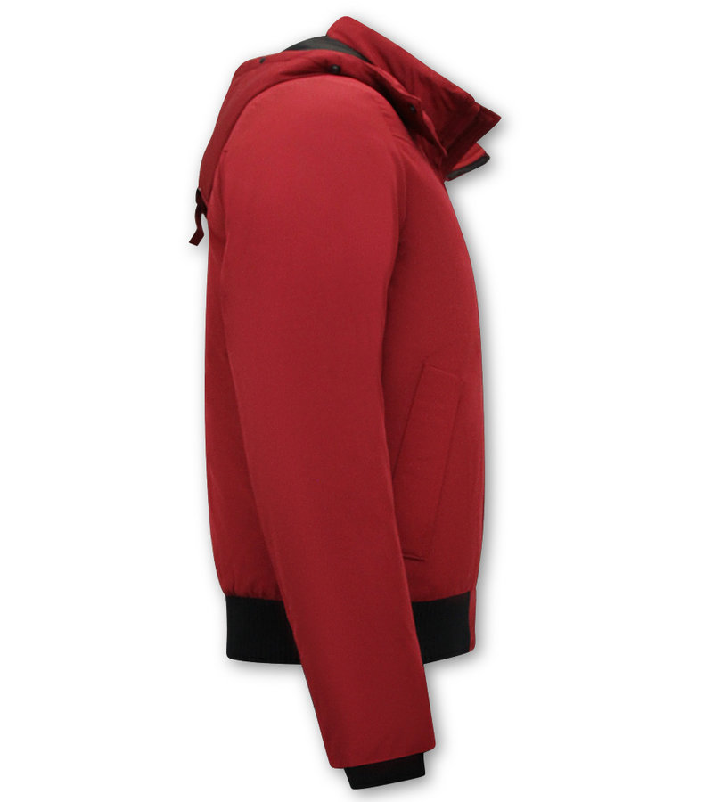 Enos Chaqueta Corta De Invierno Acolchada Para Hombre -7006 - Rojo