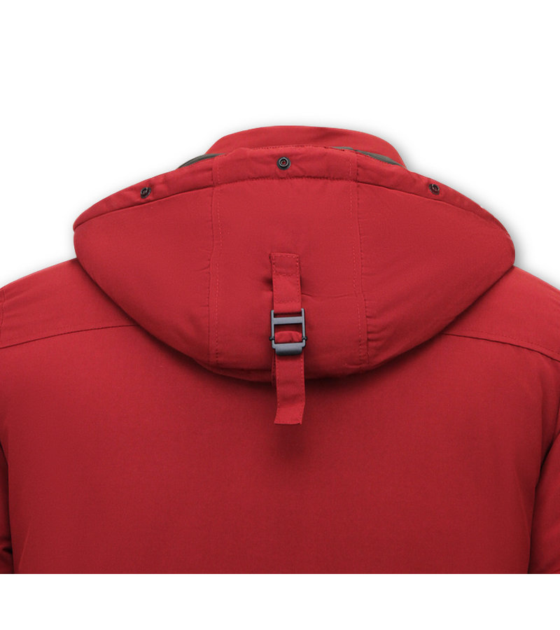 Enos Chaqueta Corta De Invierno Acolchada Para Hombre -7006 - Rojo