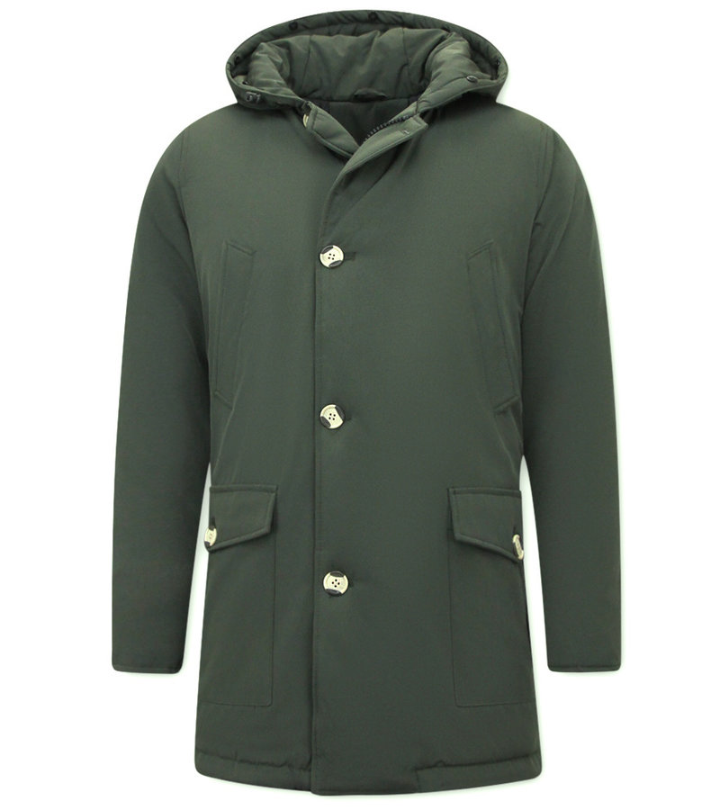 Enos Chaqueta Larga De Invierno Para Hombre Parka - 7101 - Verde