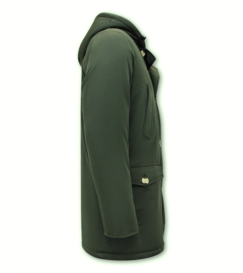 Enos Chaqueta Larga De Invierno Para Hombre Parka - 7101 - Verde