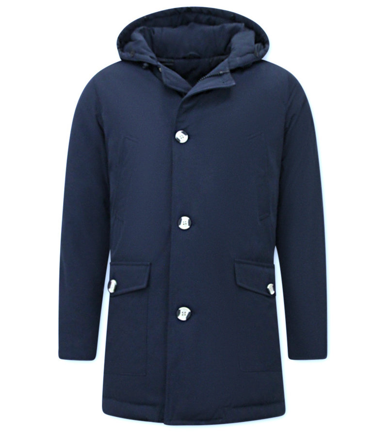 Enos Parka De Invierno Para Hombre Con Capucha - 7101 - Azul