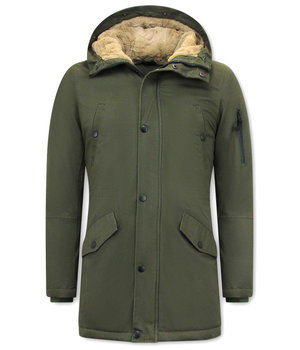 Enos Parka Chaqueta de Invierno para Hombre con Capucha - 7105 - Verde