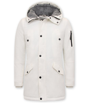 Enos Parka Blanca De Invierno Para Hombre - 7105