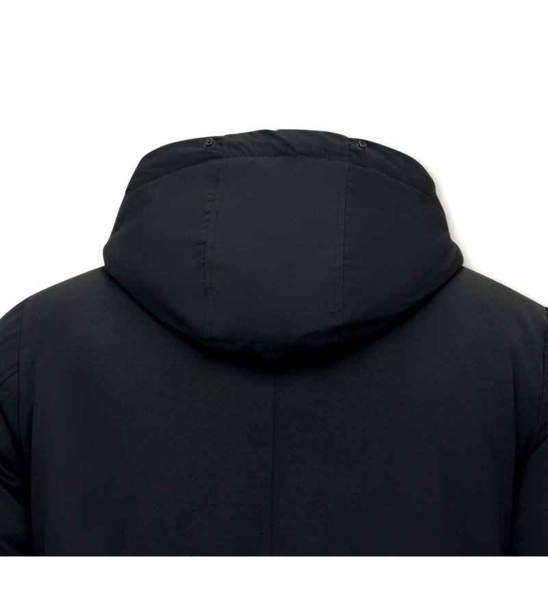 Enos Abrigos De Invierno Para Hombre Largos - 7103 - Negro