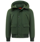 Warren Webber Chaqueta Corta De Invierno Para Hombre Con Capucha - 8002 - Verde