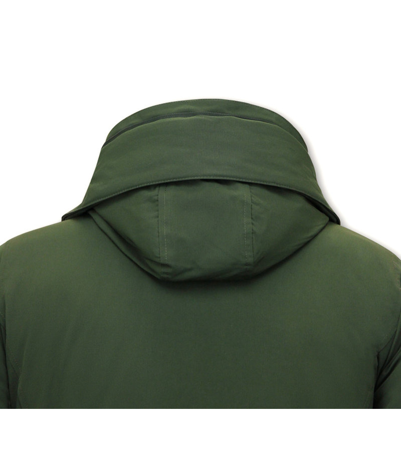 Warren Webber Chaqueta Corta De Invierno Para Hombre Con Capucha - 8002 - Verde