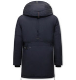 Just Key Parka Larga Hombre con Capucha - 1773 - Azul