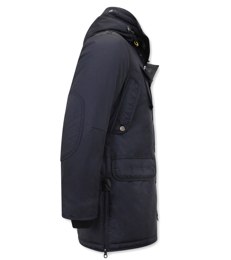 Just Key Parka Larga Hombre con Capucha - 1773 - Azul