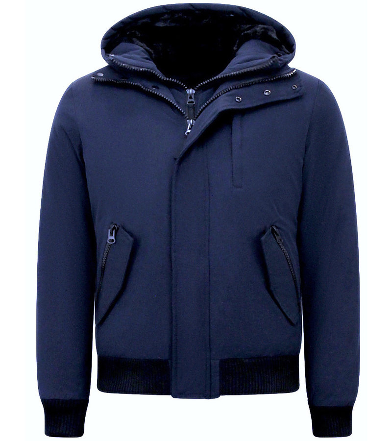 Enos Chaqueta Corta De Invierno Para Hombre Acolchada - 7015 - Azul