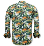 Gentile Bellini Camisa de Hombre Estampado Tropical - 3114 - Verde
