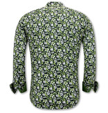 Gentile Bellini Camisa de Hombre Estampado Hojas - 3115 - Verde